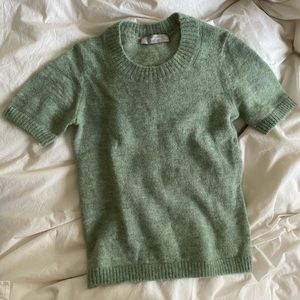 Alpaca blend green everlane sweater